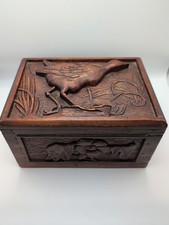 Hand Carved Wooden Book Asian