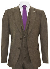Mens Oak Brown 3 Piece Tweed