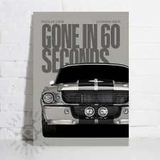 Gone in 60 seconds Poster - Nicolas Cage - 'Eleanor' Mustang - A3 Homage Print