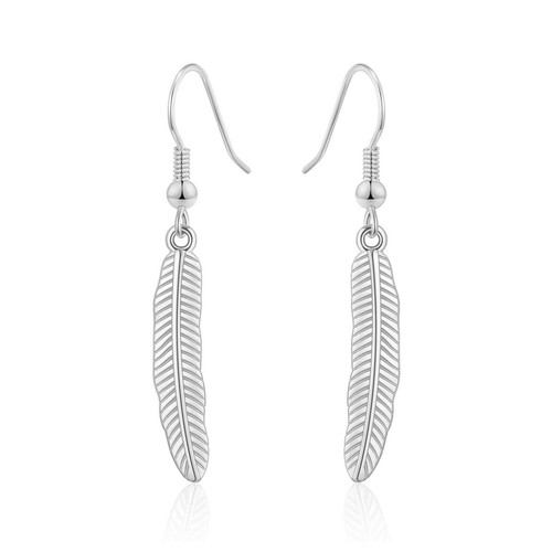 Silver plated feather - plated,