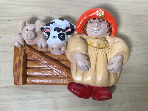 Bossons chalkware farm - farm, pig