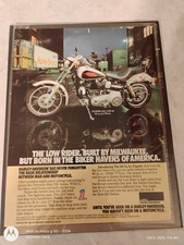 1979 Harley Davidson Shovelhead Lowrider Magazine Advertisement