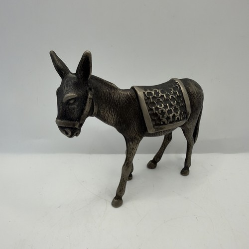 Vintage metal donkey ornament - donkey,