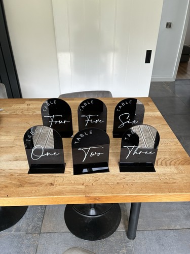 Wedding table numbers - 6x,