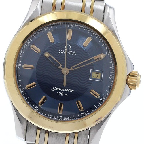 Omega seamaster120 date - omega, navy