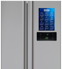 2026 Magnetic Calendar Blue