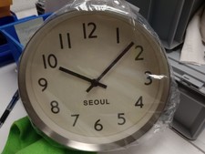 NEWGATE® SEOUL Time zone wall Clock - Arabic Dial - Chrome Silver finish