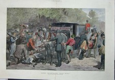 Original Old Antique Print