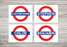 Metal underground name sign - name,