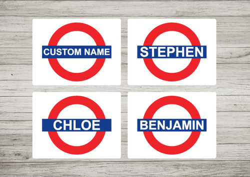 Metal underground name sign - metal,