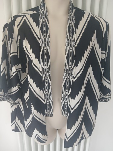 Bnwt black white aztec - black,