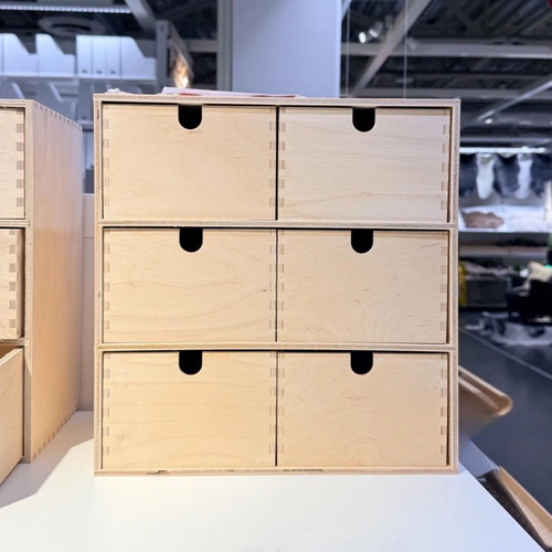 Ikea moppe mini wooden - wooden, chest