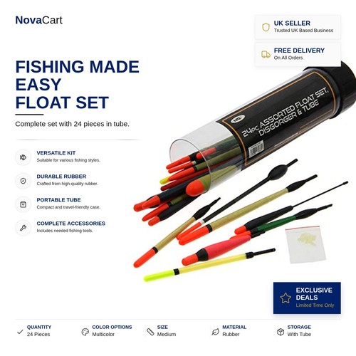 Float set 24pc fishing - float,