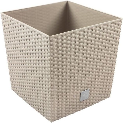 Square plant pot rattan - square, pot,