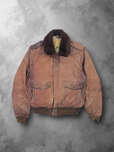 Brown vintage schott - vintage, a2