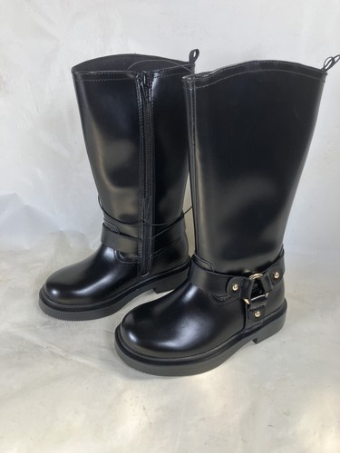 Leather look biker boots - biker,