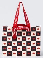 Lulu Guinness Checkered Tote Bag BRAND NEW WITH ORIGINAL TAGS 🔴🔵🟡🟢