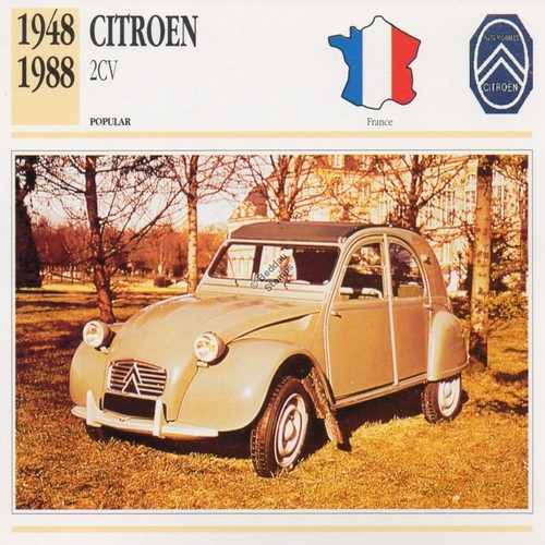 1949 1988 citroen - citroen, 2cv