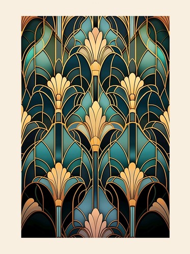 Beautiful art deco - art, print