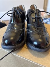 Black Womans Brogues Lace Up