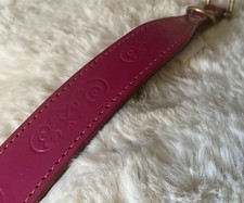 Pink Leather Whippet Collar