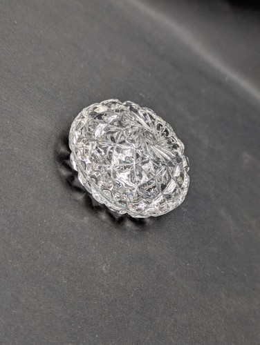 Vintage clear glass round - clear,
