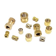 M1.6-M8 3D Print Hot Melt Heat Injection Molding Brass Knurl Embedded Insert Nut