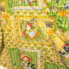 1976 Katie's Patchwork Bedroom 5 Piece Full Canopy Set Holly Hobby Bedspread