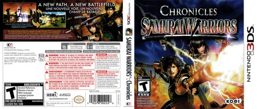 Samurai warriors 3ds inlay - samurai,
