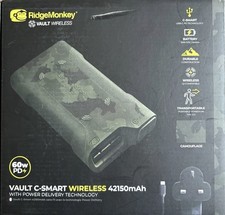RidgeMonkey Battery Power Bank Vault C-Smart Wireless Charge 42150mAh Camo