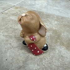 Vintage Barney Pendelfin Figure Ornament Rabbit Green Blanket Crying