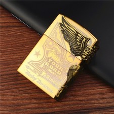 Free Name engrave Cool Men  Cigar  Biker  Gas lighter   Christmas Gift #341