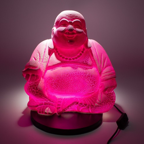 Laughing buddha lamp - laughing,