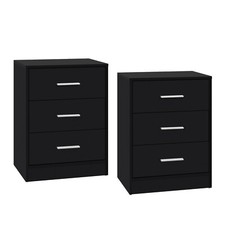2x  Bedside Table W/3 Drawers