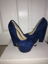 Royal Blue Suede Aldo Heel