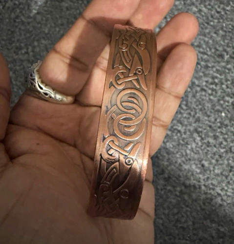 Vintage celtic copper cuff - celtic,
