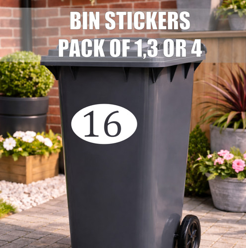Personalised bin number - personalised,
