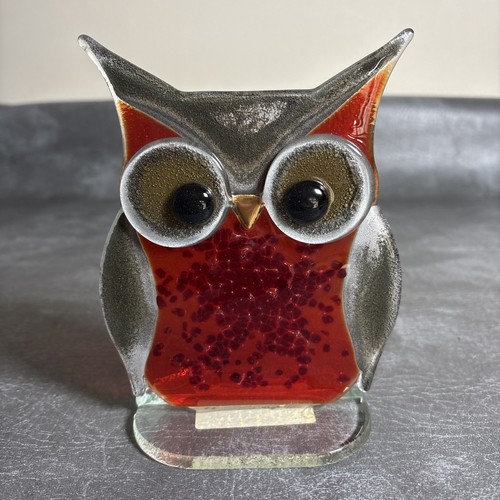 Nobile fused glass owl - nobile,