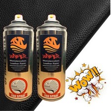 Leather-Vinyl Flexible Upholstery Spray Paint 400ml 2x-Pack Car Seats Repair Kit