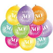 50th Birthday Balloons Party Decorations Age 50 Multi Colour Party Latex Balloon