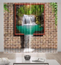 Waterfall Show Off Exit 3D Curtain Blockout Photo Printing Curtains Drape Fabric