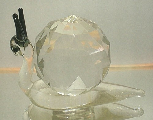 Vintage crystal snail - crystal, (gr)