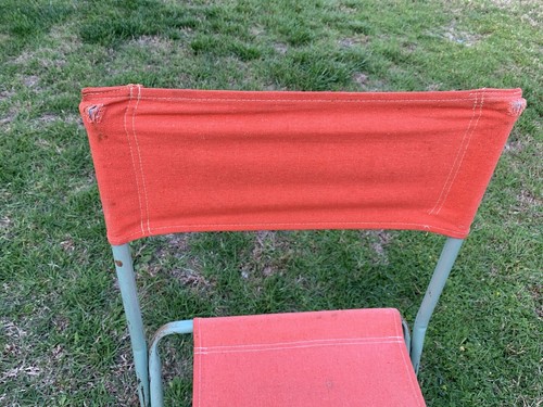 Vintage pair green and orange - pair,