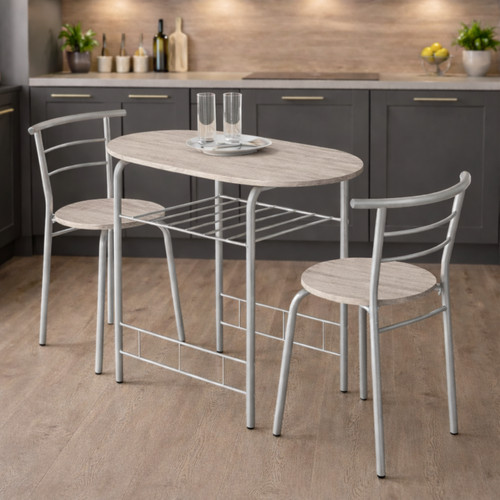 Modern oak dining table - table, 2