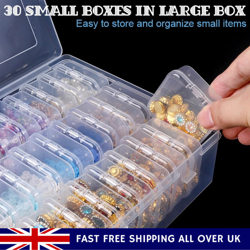 Bead organizer box 30pcs small - organizer,