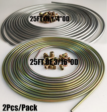 2x 25 Ft 1/4" 3/16" Brake Line