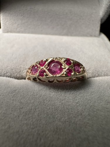 Antique edwardian ruby boat - antique,