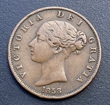 Victoria 1853 Half Penny
