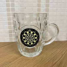 Vintage Dimply Darts Tankard Pint Glass Man Cave Home Bar Pub Accessory