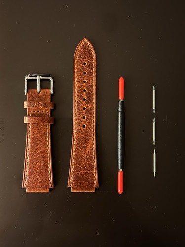 18mm genuine brown leather - 18mm,